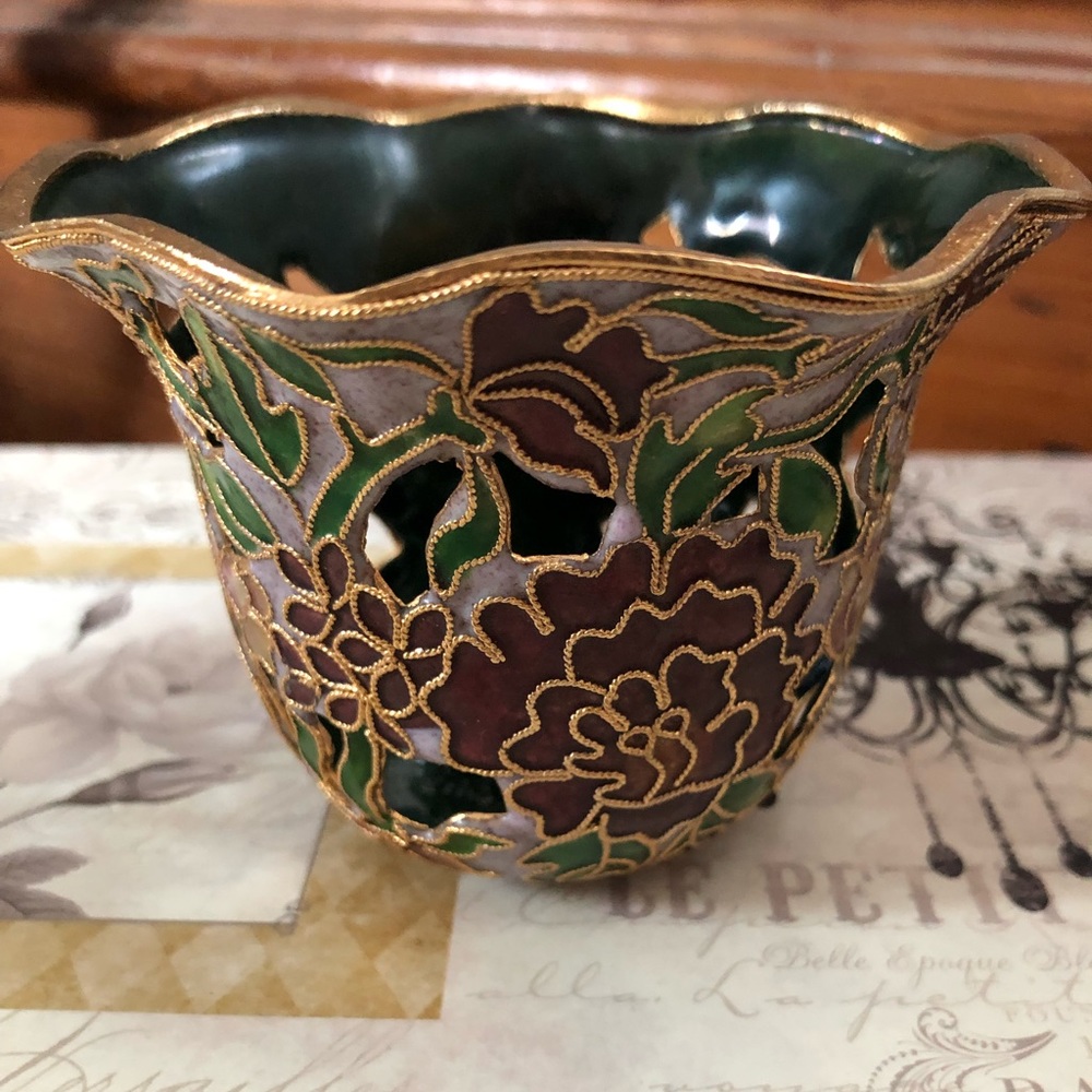 - CLOISONNE CANDLE HOLDER